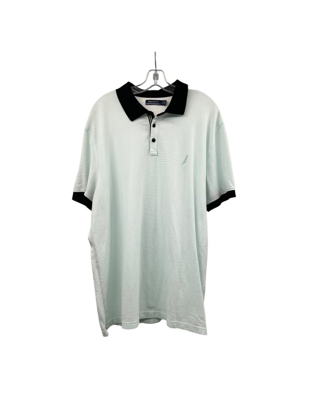 Nautica Men's Polo Short Sleeve Mint/Black Size XXL